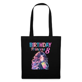 Anime Mandga Boba Bubble Tea 8ème anniversaire - Sac en tissu - noir - Devant
