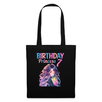 Anime Mandga Boba Bubble Tea 7ème anniversaire - Sac en tissu - noir - Devant