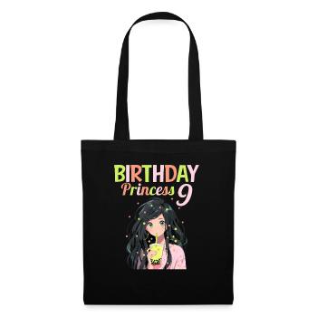Anime Mandga Boba Bubble Tea 9th Birthday - Tote Bag - black - Front