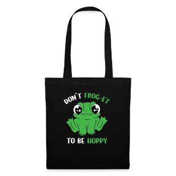 Herpetologist Toad Cute Don't Frog To Be Hoppy Amp - Stoffbeutel - Schwarz - Vorne