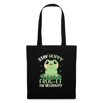 Amphibian Stay Hoppy Frog Et The Negativity Herpet - Sac en tissu - noir - Devant