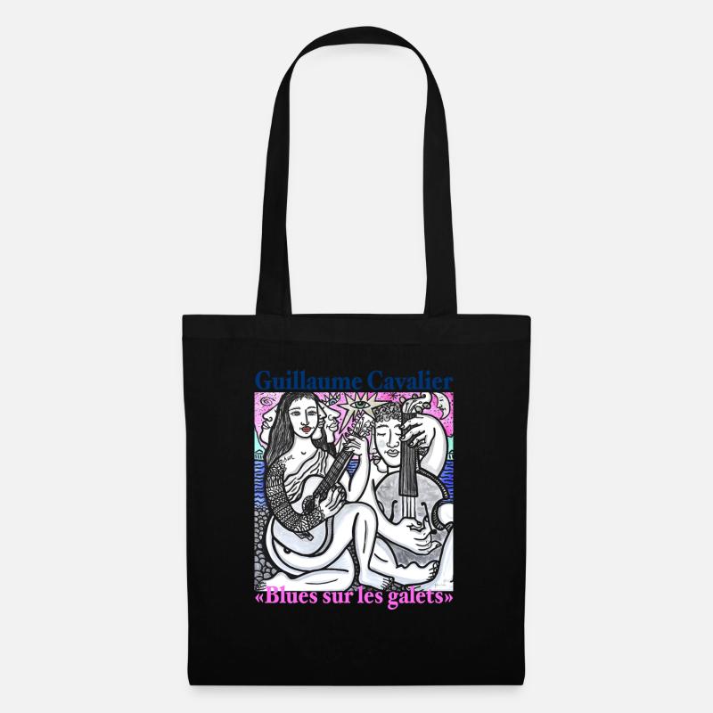Blues on pebbles - Tote Bag - black