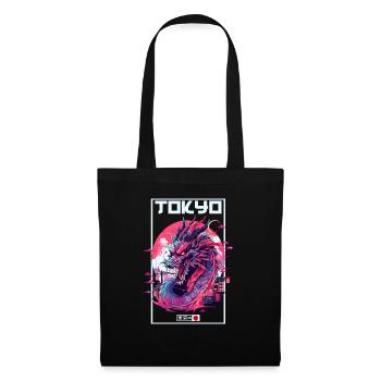 Tokyo Asie 80s Dragon Dragon Rétro Japonais - Sac en tissu - noir - Devant