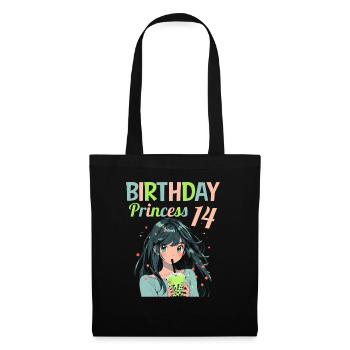 Anime Mandga Boba Bubble Tea 14th Birthday - Tote Bag - black - Front
