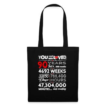 Sweet birthday 90 years old outfit for birthday - Tote Bag - black - Front
