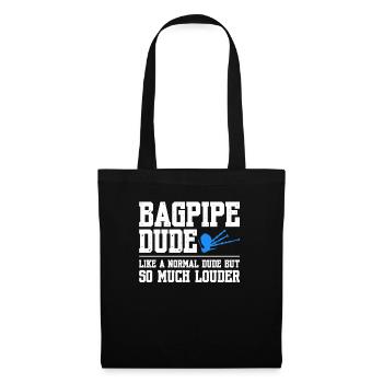 Le mec de cornemuse comme un mec normal mais tellement plus fort - Sac en tissu - noir - Devant