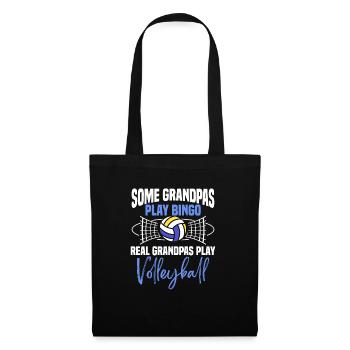 Grandpas Play Volleyball Grandfather Old Guy Spike - Tote Bag - black - Front