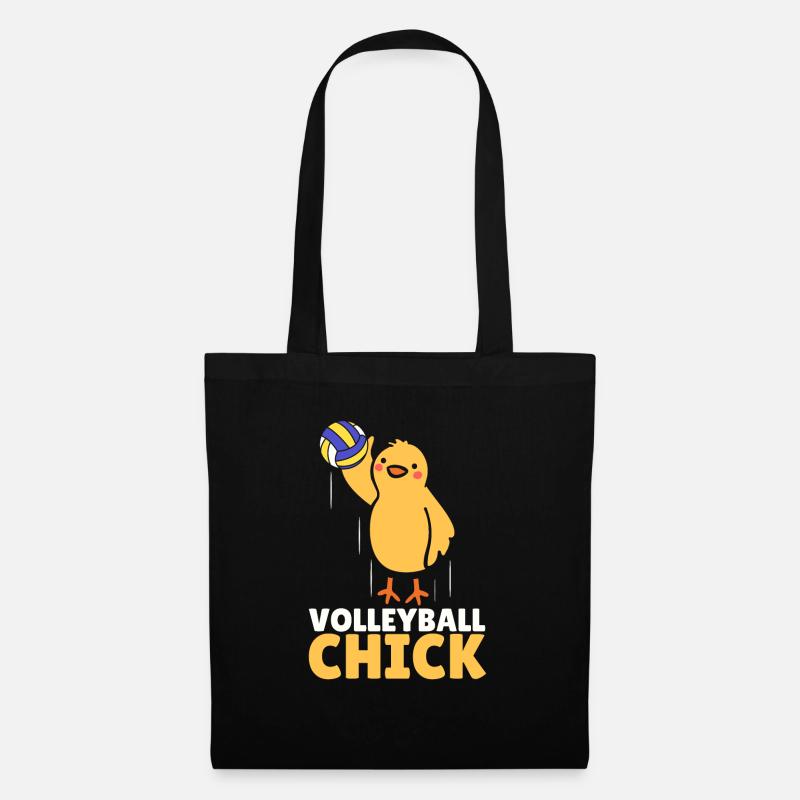Cute Volleyball Chick Spiker Kids Setter - Stoffbeutel - Schwarz