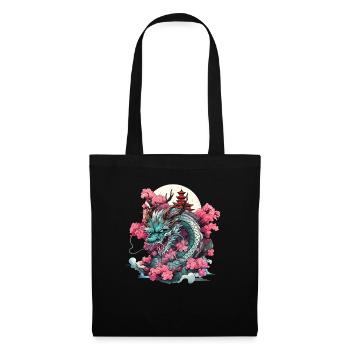 Tokyo Asie 80s Dragon Dragon Rétro Japonais - Sac en tissu - noir - Devant