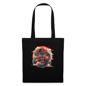 Tokyo Asie 80s Dragon Dragon Rétro Japonais - Sac en tissu - noir - Devant