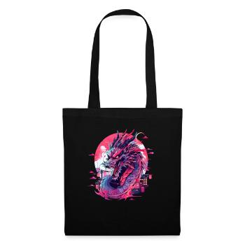 Tokyo Asie 80s Dragon Dragon Rétro Japonais - Sac en tissu - noir - Devant