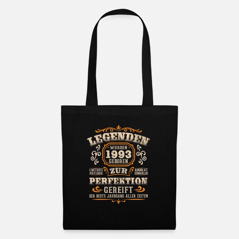 Legenden wurden 1993 geboren Geburtstag 30 Jahre - Stoffbeutel - Schwarz