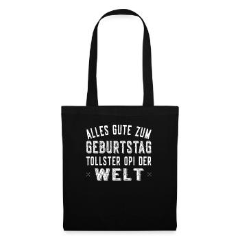 Alles Gute zum Geburtstag tollster Opi der Welt - Stoffbeutel - Schwarz - Vorne