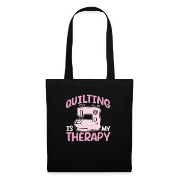 Quilting is my therapy Seamstress Sewing Quilter - Tote Bag - black - Front