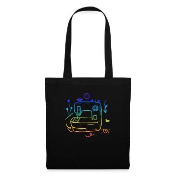 Couturière couturière de machine à coudre colorée couturière matelassée - Sac en tissu - noir - Devant