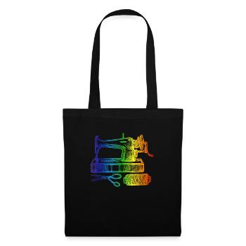 Couturière couturière de machine à coudre colorée couturière matelassée - Sac en tissu - noir - Devant