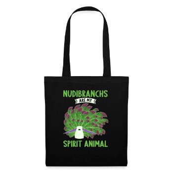 Nudibranch Nacktkiemer Nacktschnecken - Stoffbeutel - Schwarz - Vorne