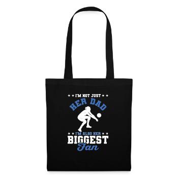 I'm Her Dad I'm Her Biggest Fan Father Men Volleyb - Tote Bag - black - Front
