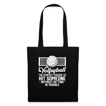 Volleyball drôle L’excuse parfaite pour frapper quelqu’un - Sac en tissu - noir - Devant