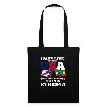 Ethiopie Etats-Unis - Sac en tissu - noir - Devant