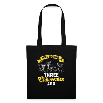Chiweenie Chien - Sac en tissu - noir - Devant