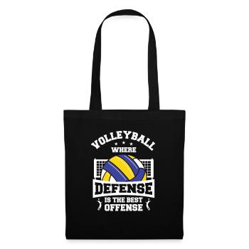 Volleyball où la défense est la meilleure attaque - Sac en tissu - noir - Devant