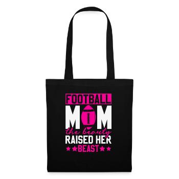 Football Maman La Belle a élevé sa bête - Sac en tissu - noir - Devant
