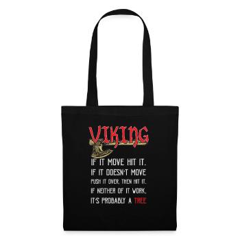 Wikinger Fan Geschenk Barbarben Wikinger Krieger - Stoffbeutel - Schwarz - Vorne