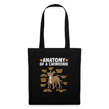 Chiweenie Chien - Sac en tissu - noir - Devant