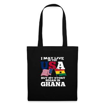 Ghana America USA Cadeau - Sac en tissu - noir - Devant