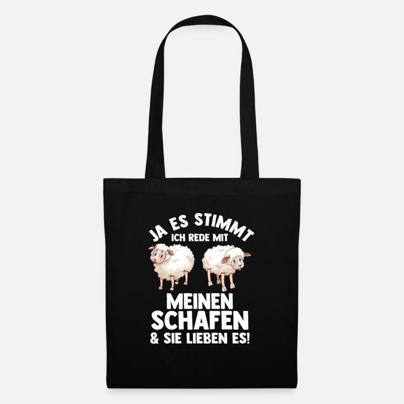 Landwirt Schäfer Bauernhof Schafe - Stoffbeutel - Schwarz