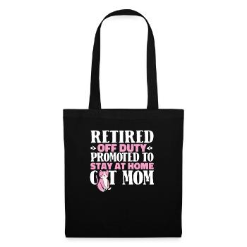 Pensioner Pension Cat - Tote Bag - black - Front