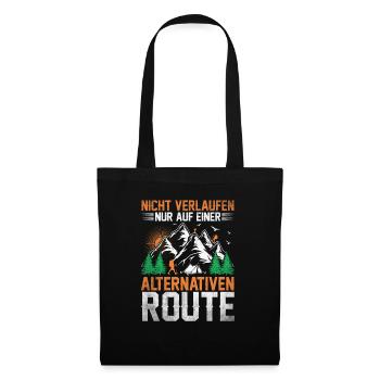 WandernWanderer Rucksack Wanderausflug Bergsteiger - Stoffbeutel - Schwarz - Vorne