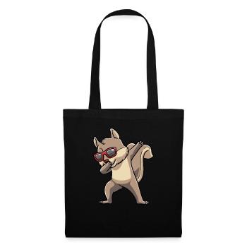 Écureuil cabré avec des lunettes de soleil rongeur - Sac en tissu - noir - Devant