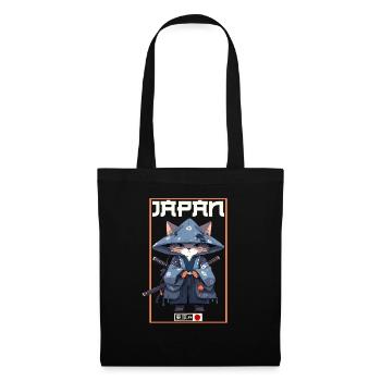 Asia Cat Japanese Samurai Samurai - Tote Bag - black - Front