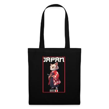 Asia Cat Japanese Samurai Samurai - Tote Bag - black - Front