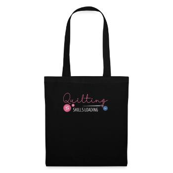 Quilting Skills Loading Funny Sewing Machine - Tote Bag - black - Front