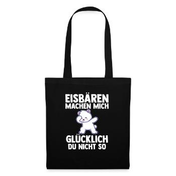 Eisbär Eisbären - Stoffbeutel - Schwarz - Vorne