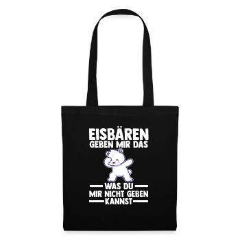 Eisbär Eisbären - Stoffbeutel - Schwarz - Vorne