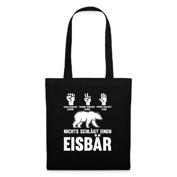 Eisbär Eisbären - Stoffbeutel - Schwarz - Vorne