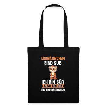 Erdmännchen - Stoffbeutel - Schwarz - Vorne
