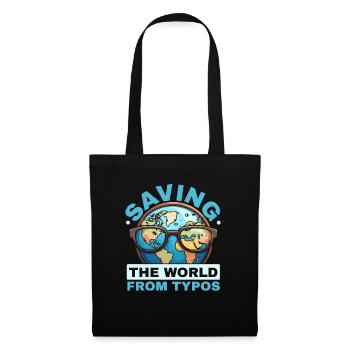 Relecture Travail d’orthographe Grammaire Relecteur - Sac en tissu - noir - Devant