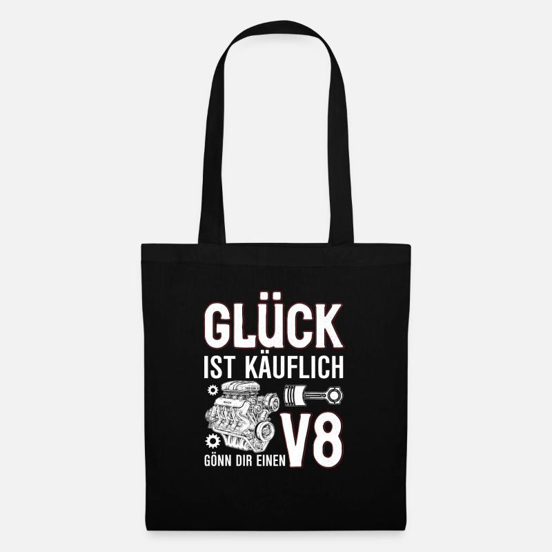 Glück ist käuflich Gönn dir einen V8 - Stoffbeutel - Schwarz