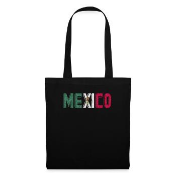 Mexique Mexique Drapeau mexicain - Sac en tissu - noir - Devant
