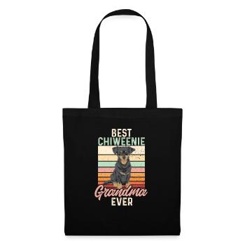 Chiweenie Chien - Sac en tissu - noir - Devant