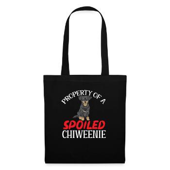 Chiweenie Chien - Sac en tissu - noir - Devant