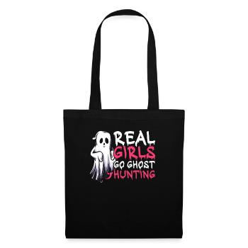 De vraies filles vont à la chasse aux fantômes Halloween - Sac en tissu - noir - Devant
