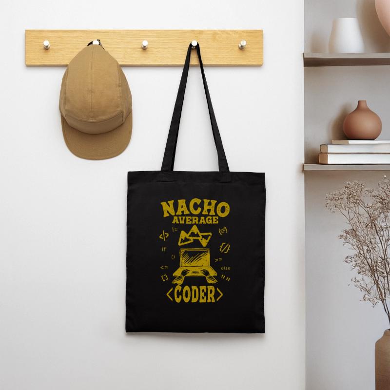 Programmierer Codierung Lustig Nacho Durchschnittlicher Hacker Computer Stoffbeutel