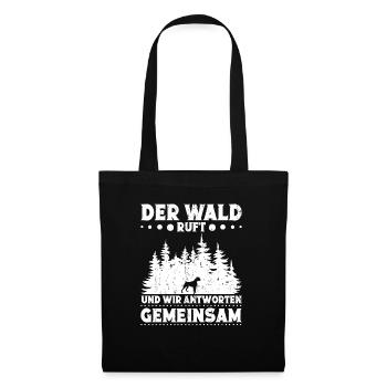Waldmensch Naturliebhaber Baum Natur Waldliebe - Stoffbeutel - Schwarz - Vorne