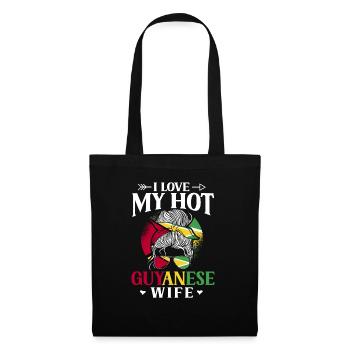 Guyana Flag Guyanais Guyanais - Sac en tissu - noir - Devant
